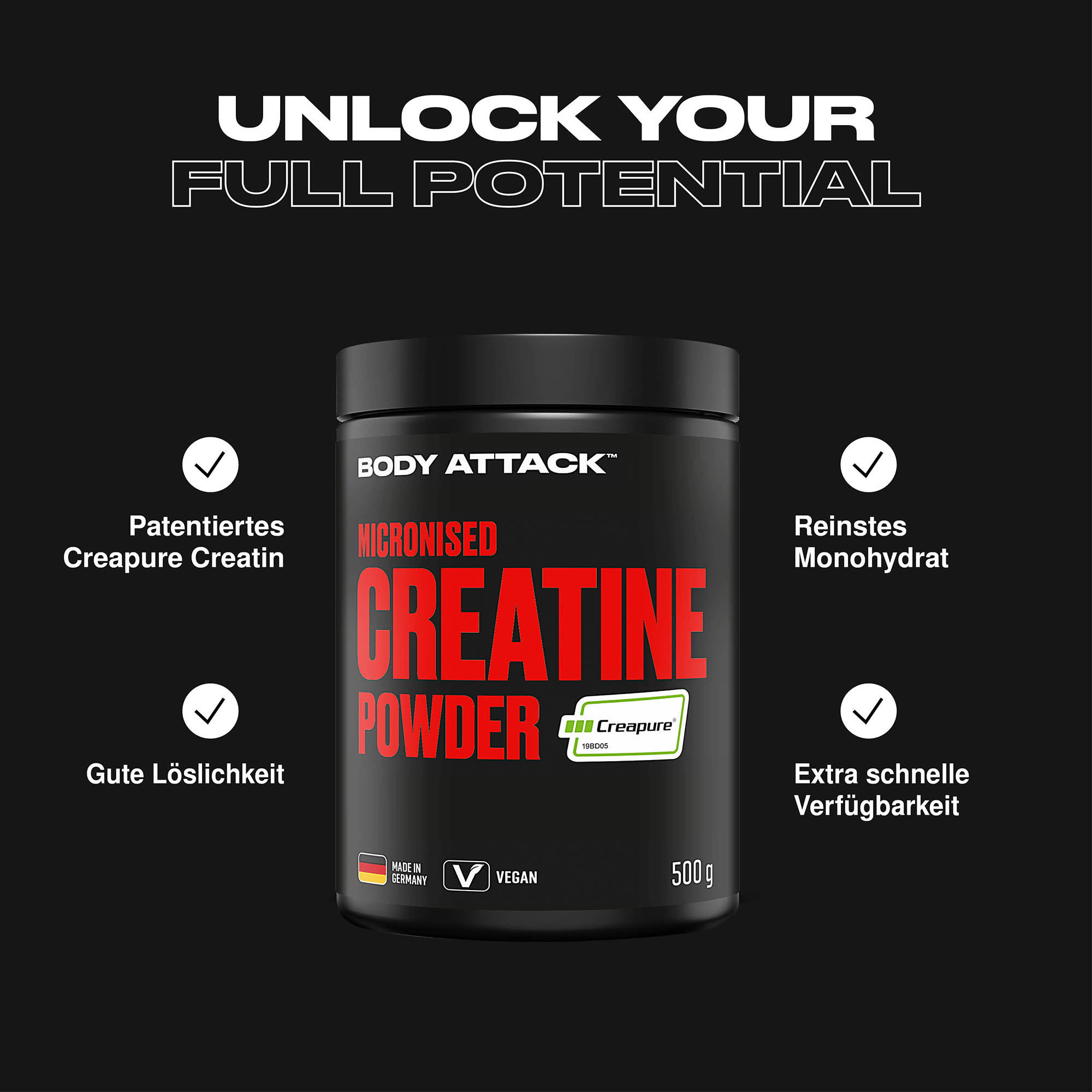 Micronised Creatine Powder (Creapure)